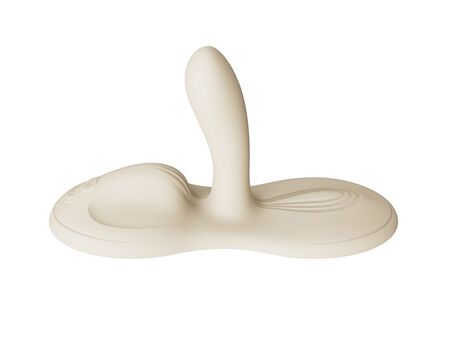 Белая виброподушка с функцией нагрева Flora